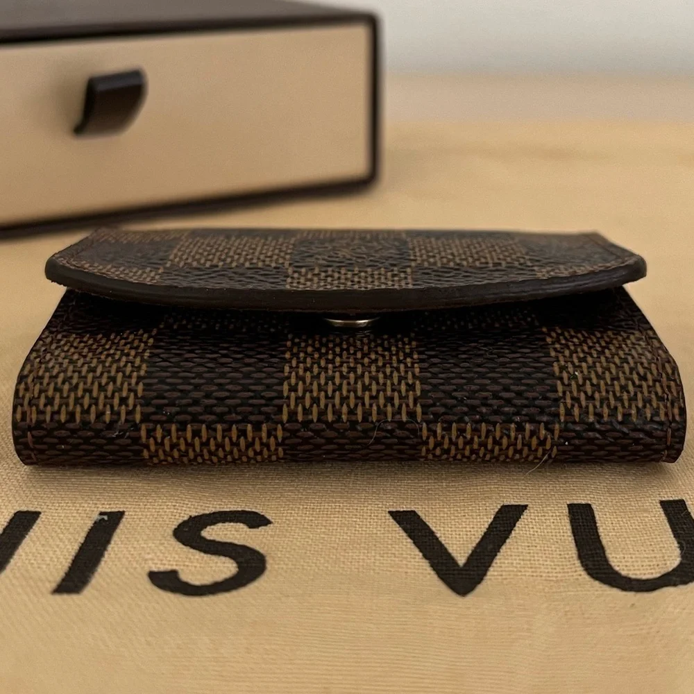 Louis Vuitton Ebene Necklace Earring Cufflink Holder Dust bag Box Vintage Unisex